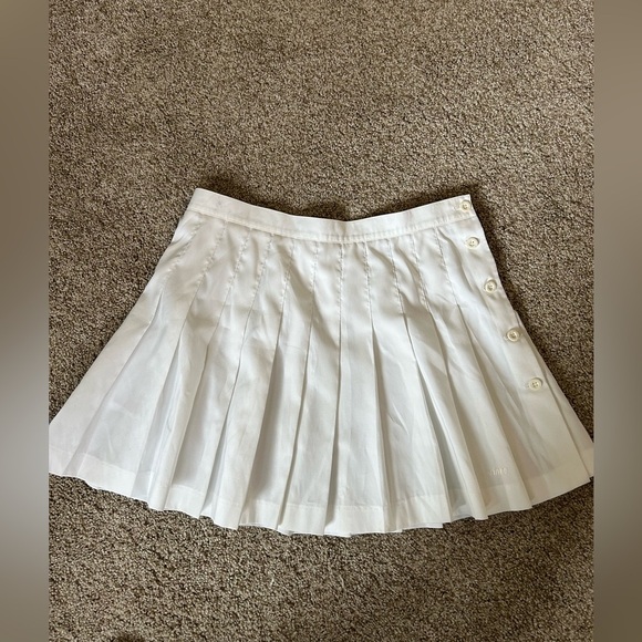 Prince White Pleated Tennis Skirt. Side buttons. Tennis prep. Pickleball. Preppy - Picture 1 of 9
